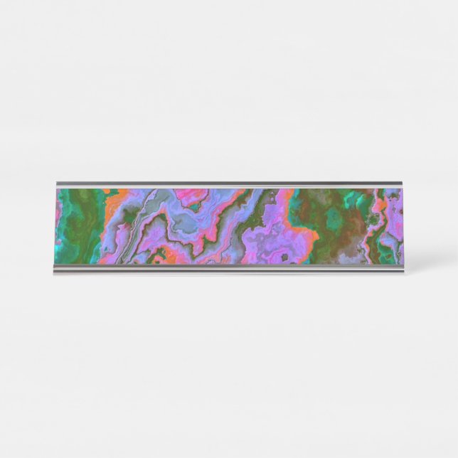Porte-nom Pour Bureau Marbre aigre (Devant)