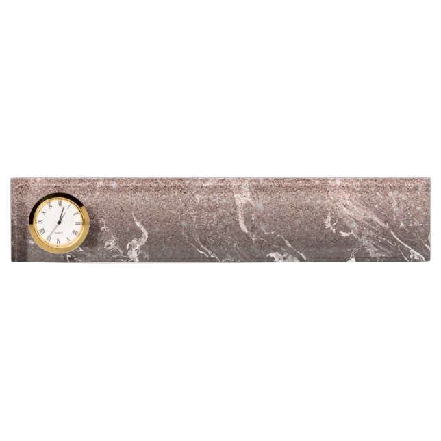 Porte-nom Pour Bureau Marbre et Parties scintillant (Devant)