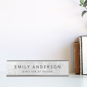 Porte-nom Pour Bureau Marbre moderne Personnalisé