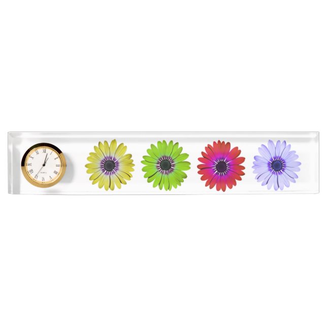 Porte-nom Pour Bureau Marguerites (Devant)