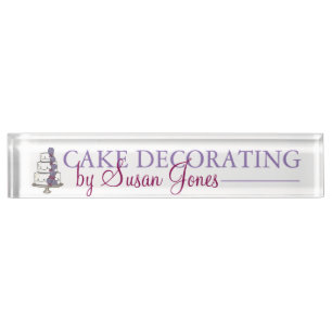 Porte-nom Pour Bureau Mariage Décorateur de gâteaux Boulangerie Coordonn