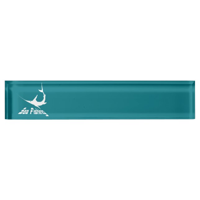 Porte-nom Pour Bureau Marlin bleu (Devant)