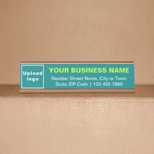 Porte-nom Pour Bureau Marque d'affaires sur la norme verte Turquoise