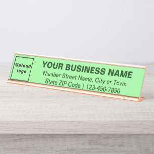 Porte-nom Pour Bureau Marque d'affaires sur le vert clair long bureau No