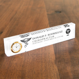 Porte-nom Pour Bureau Médecine de chiropractie personnalisée