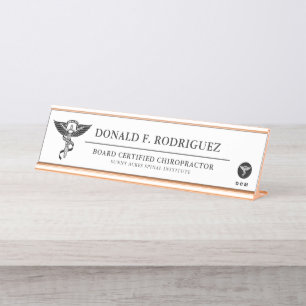 Porte-nom Pour Bureau Médecine de chiropractie personnalisée
