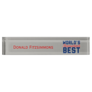 Porte-nom Pour Bureau Meilleur comptable du monde