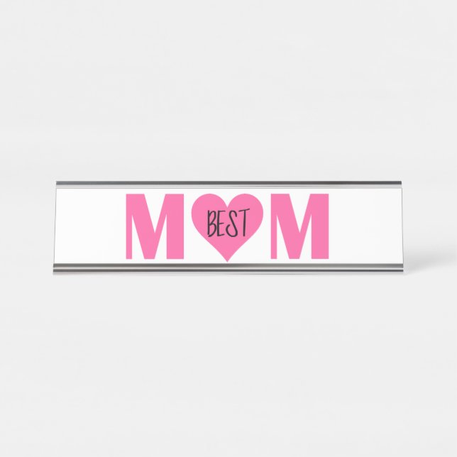 Porte-nom Pour Bureau "Meilleure MOM" (Devant)