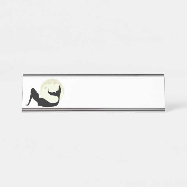 Porte-nom Pour Bureau Mermaid Moon (Devant)
