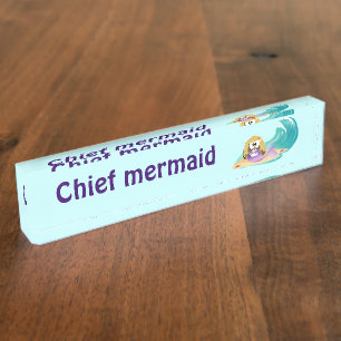 Porte-nom Pour Bureau mermaid owl