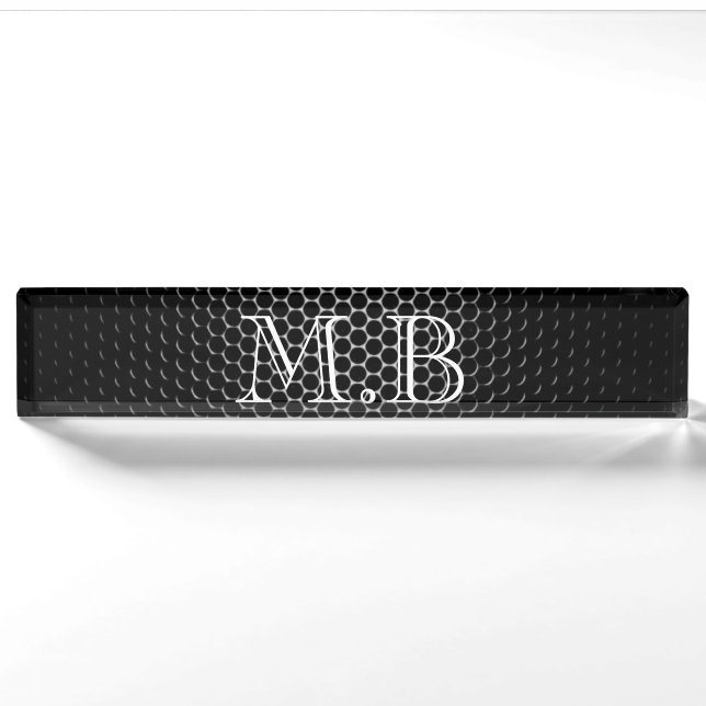 Porte-nom Pour Bureau Metallo Professionnel (Devant)