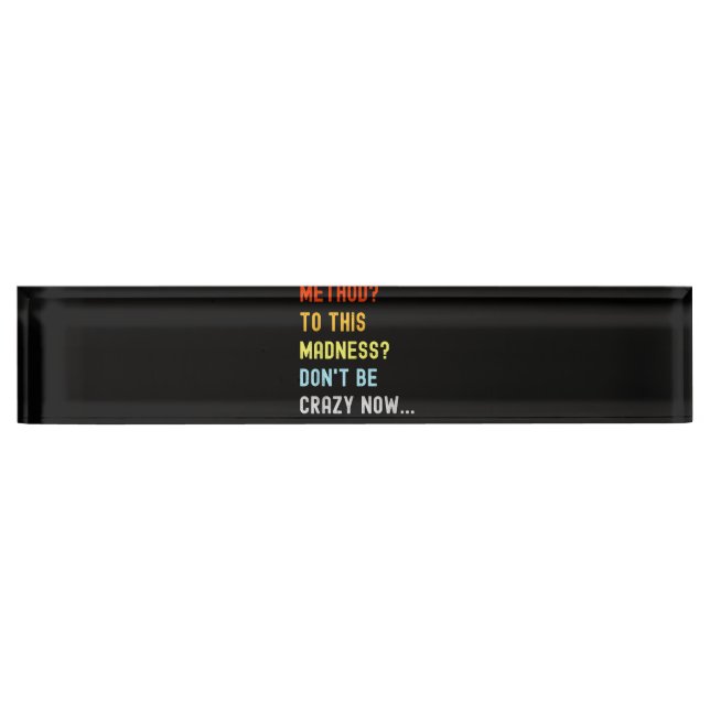 Porte-nom Pour Bureau Méthode Pour Le Codeur Mécanique Ingénieur De Foli (Devant)