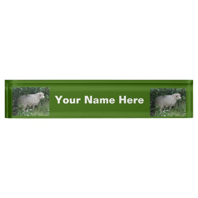 Porte-nom Pour Bureau Mignonette Cute Greedy Sheep Manger (Devant)