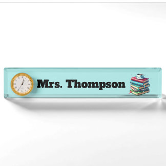 Porte-nom Pour Bureau Mignonne ajouter des livres de nom de l'enseignant