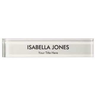 Porte-nom Pour Bureau Minimalist Professional Acrylic | Desk Name Plate