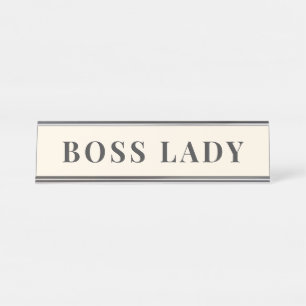 Porte-nom Pour Bureau Minimaliste Crème Ivoire Femme Patron Bureau Sur M