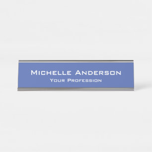 Porte-nom Pour Bureau Minimaliste Professionnel Moderne Plat Moyen Bleu
