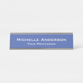 Porte-nom Pour Bureau Minimaliste Professionnel Moderne Plat Moyen Bleu
