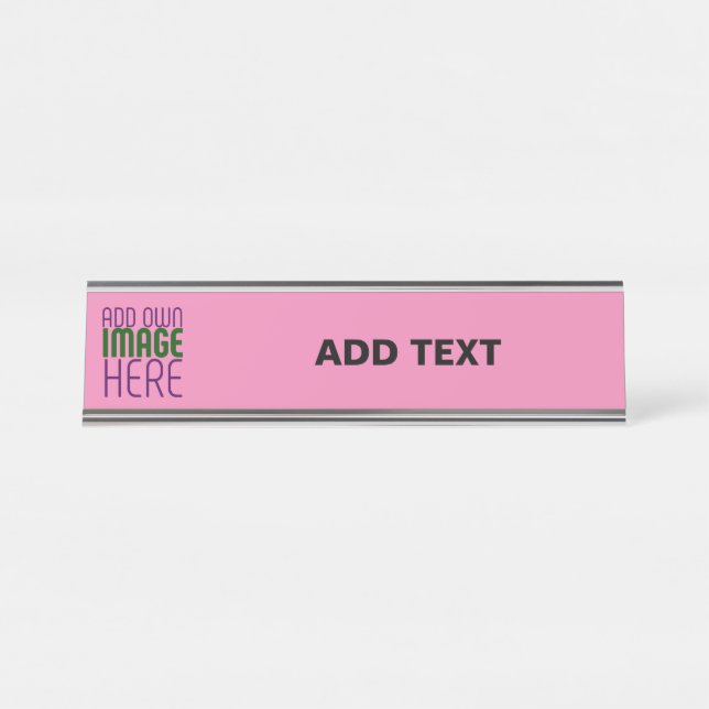PORTE-NOM POUR BUREAU MODÈLE DE TEXTE D'IMAGE CHAUD MODERNE ÉDITABLE (Devant)