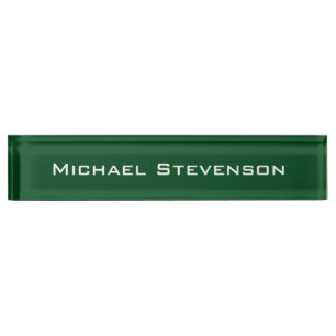 Porte-nom Pour Bureau Modèle professionnel moderne de bureau vert d'affa