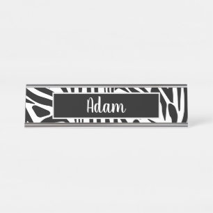 Porte-nom Pour Bureau Modèle Zebra