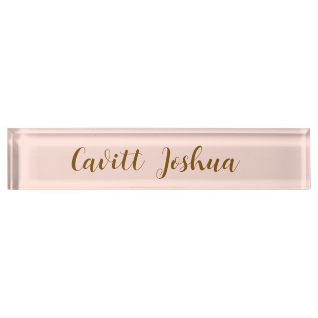 Porte-nom Pour Bureau Modern Stylish Custom Name (Devant)