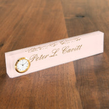 Modern Stylish Custom Name Desk Plate