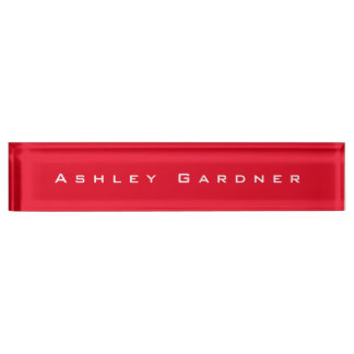 Porte-nom Pour Bureau Moderne Élégant Couleur Rouge Unique Et Élégante