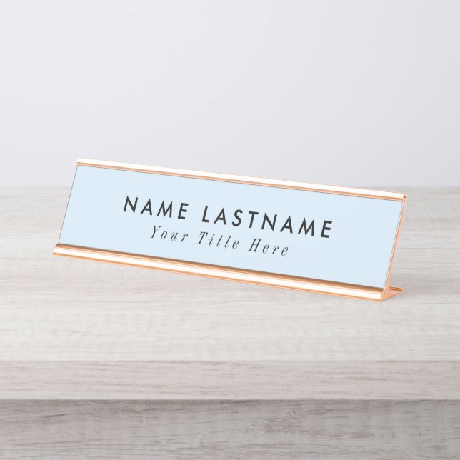Porte-nom Pour Bureau Moderne Simple Ajoutez Votre Logo (Devant)