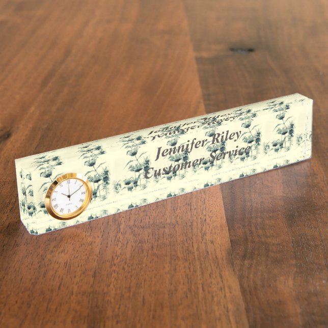Porte-nom Pour Bureau Monarda ou Bee Balm (Taille)