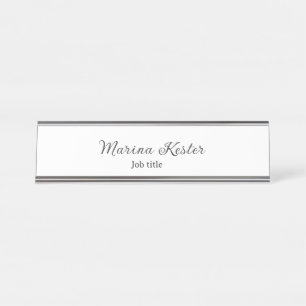 Porte-nom Pour Bureau monogramme nom gras site web social emploi entrepr
