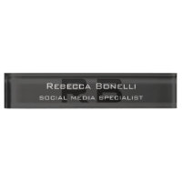 Monogramme professionnel gris noir