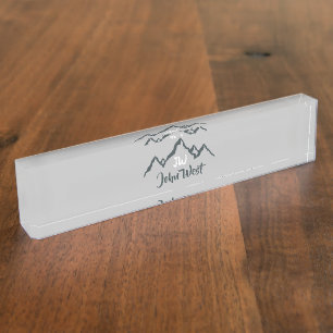 Porte-nom Pour Bureau Monographie personnalisée de la chaîne de montagne