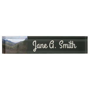 Porte-nom Pour Bureau Morton Vue sur les montagnes Great Smoky