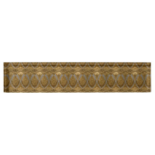 Porte-nom Pour Bureau Motif Art Déco Argent et Or