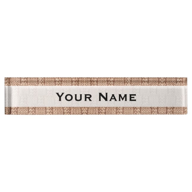 Porte-nom Pour Bureau Motif Bubble Knit Stitch par Shirley Taylor (Devant)