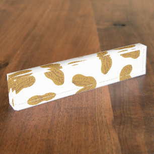 Porte-nom Pour Bureau Motif cacahuètes