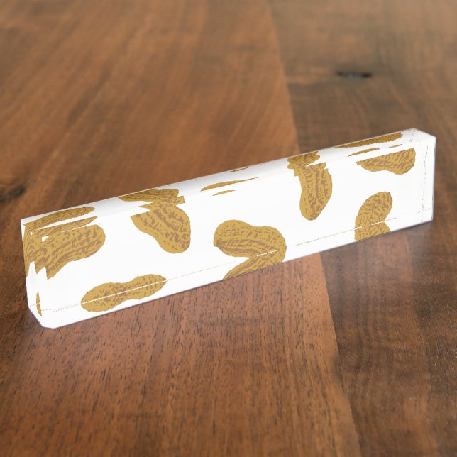 Porte-nom Pour Bureau Motif cacahuètes (Taille)