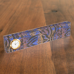 Porte-nom Pour Bureau Motif d'impression Leopard et Zebra
