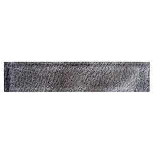 Porte-nom Pour Bureau Motif en cuir noir