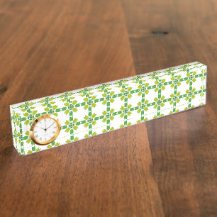 Porte-nom Pour Bureau Motif Feuille, Motif De Feuilles, Feuilles Verts