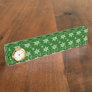 Porte-nom Pour Bureau Motif flocon de neige, Flocons de neige blancs, Ne