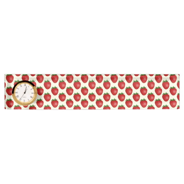 Porte-nom Pour Bureau Motif fraises, fraises rouges, fruits, feuilles (Devant)