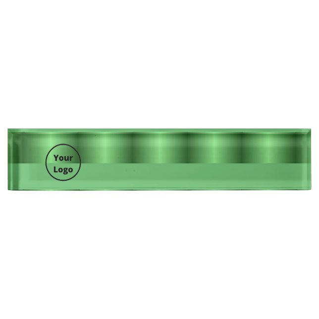 Porte-nom Pour Bureau Motif professionnel dégradé vert (Devant)