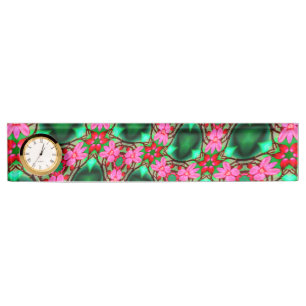 Porte-nom Pour Bureau Motif Rose du désert