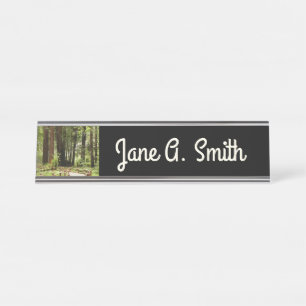 Porte-nom Pour Bureau Muir Woods Chemin I Nature Photographie