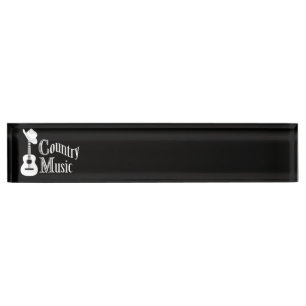 Porte-nom Pour Bureau Musique country