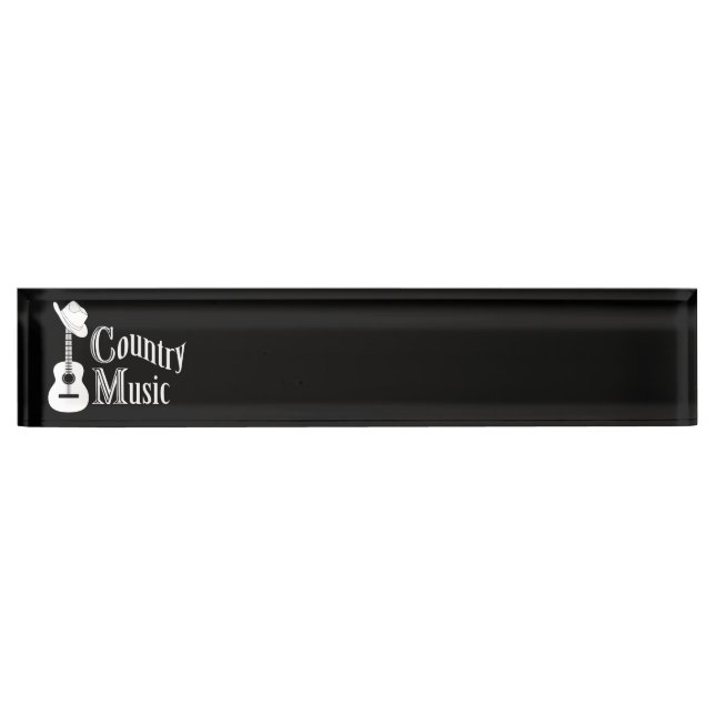 Porte-nom Pour Bureau Musique country (Devant)