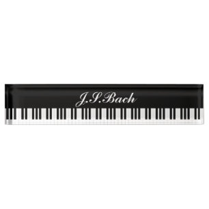 PORTE-NOM POUR BUREAU MUSIQUE DE PIANO
