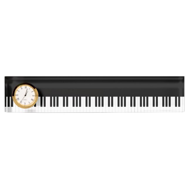 PORTE-NOM POUR BUREAU MUSIQUE DE PIANO (Devant)